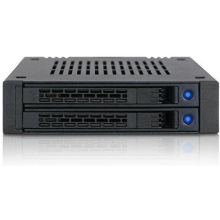 ICY DOCK 2 x 2.5" SAS/SATA HDD/SSD Mobile Rack for External 3.5” Bay - Comparable to Tray-less Design ICY DOCK 2 x 2.5" SAS/SATA HDD/SSD Mobile Rack for External 3.5” Bay - Comparable to Tray-less Design
