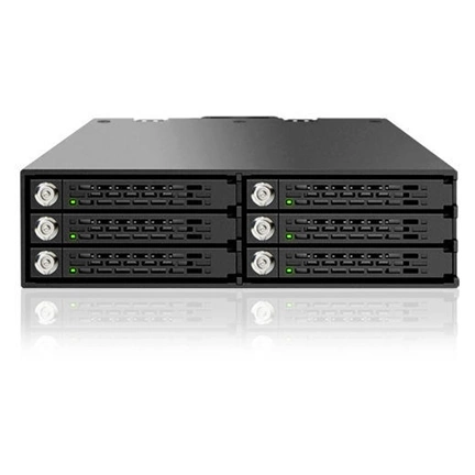 ICY DOCK Rugged Full Metal 6 Bay 2.5" SAS/SATA HDD & SSD Backplane Cage with Locking Trays for External 5.25" Bay ICY DOCK Rugged Full Metal 6 Bay 2.5" SAS/SATA HDD & SSD Backplane Cage with Locking Trays for External 5.25" Bay