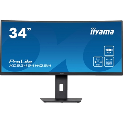 IIYAMA ProLite XCB3494WQSN-B5 34" UWQHD curved with USB-C dock and KVM switch