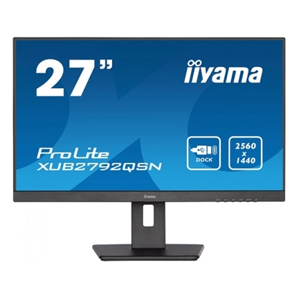 IIYAMA ProLite XUB2792QSN-B5 27" WQHD IPS 75Hz USB-C dock RJ45 LAN