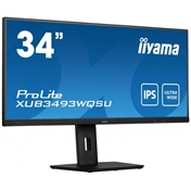 IIYAMA ProLite XUB3493WQSU-B5 34" IPS ultra-wide screen with height adjustable stand IIYAMA ProLite XUB3493WQSU-B5 34" IPS ultra-wide screen with height adjustable stand