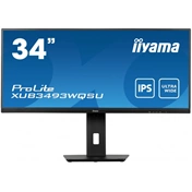 IIYAMA ProLite XUB3493WQSU-B5 34" IPS ultra-wide screen with height adjustable stand IIYAMA ProLite XUB3493WQSU-B5 34" IPS ultra-wide screen with height adjustable stand
