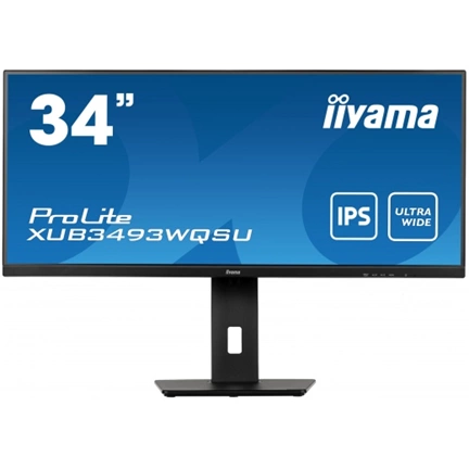 IIYAMA ProLite XUB3493WQSU-B5 34" IPS ultra-wide screen with height adjustable stand IIYAMA ProLite XUB3493WQSU-B5 34" IPS ultra-wide screen with height adjustable stand