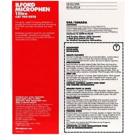 ILFORD DEVELOPER MICROPHEN 1L