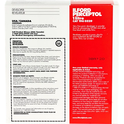 ILFORD DEVELOPER PERCEPTOL 1L