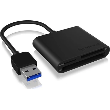 IcyBox External card reader USB 3.0, CF, SD, microSD