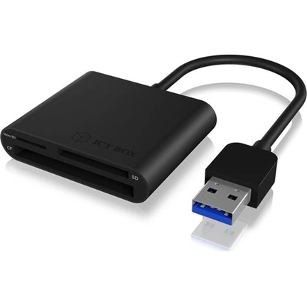 IcyBox External card reader USB 3.0, CF, SD, microSD