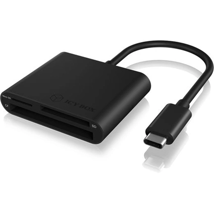 IcyBox External card reader USB Type-C, CF, SD, microSD