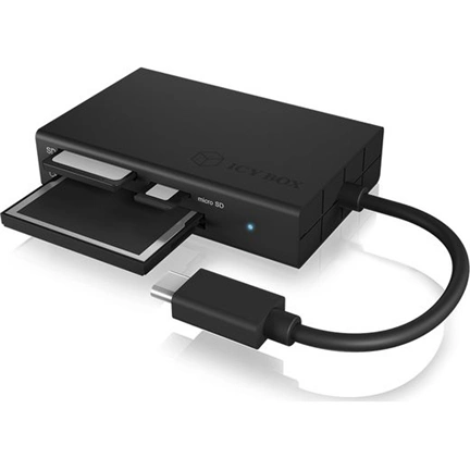 IcyBox External multi card reader USB 3.0 Type-C, CF, SD, microSD