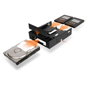 Icy Dock MB343SP 3.5” to 5.25” Front Bay Conversion Kit with Additional 2 x 2.5” HDD/SSD Bay Icy Dock MB343SP 3.5” to 5.25” Front Bay Conversion Kit with Additional 2 x 2.5” HDD/SSD Bay