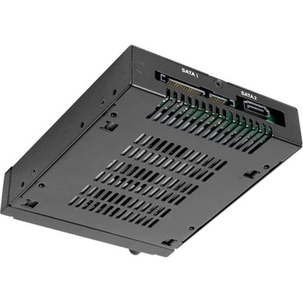 Icy Dock MB492SKL-B 2x 6,3cm SATA/SAS HDD SSD in 1x 3,5" fém