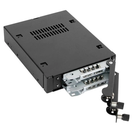 Icy Dock MB492SKL-B 2x 6,3cm SATA/SAS HDD SSD in 1x 3,5" fém