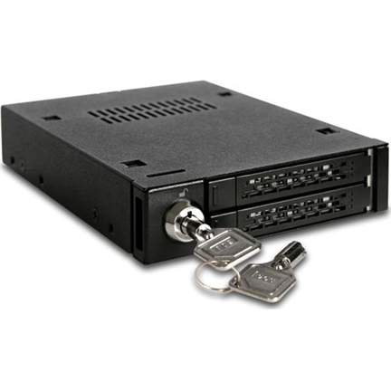 Icy Dock MB992SK-B Dual Bay 2.5" SATA Mobile Rack