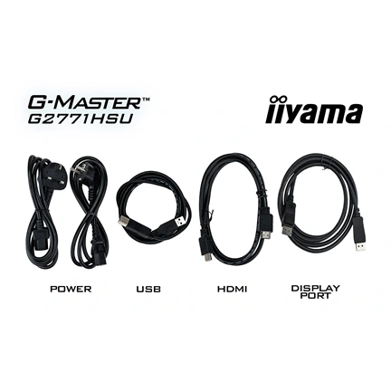Iiyama G-Master G2771HSU-B1 monitor - 27", FHD, FastIPS, 0,4ms MPRT, 240Hz, G-Sync Compatible, USB hub