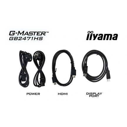 Iiyama G-Master GB2471HS-B1 monitor - 23,8", FHD, FastIPS, 0,3ms MPRT, 240Hz, G-Sync Compatible, állíth. magasság, pivot