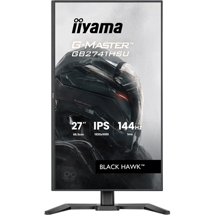 Iiyama G-Master GB2741HSU-B1 monitor - 27", FHD, FastIPS, 1ms, 144Hz, FreeSync, állítható magasságú, pivot, USB hub