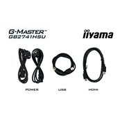 Iiyama G-Master GB2741HSU-B1 monitor - 27", FHD, FastIPS, 1ms, 144Hz, FreeSync, állítható magasságú, pivot, USB hub