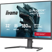 Iiyama G-Master GB3272QSU-B1 monitor - 31,5", QHD, IPS, 1ms, 180Hz, G-Sync Comp., állíth. magasság, USB hub, fekete