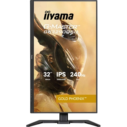 Iiyama G-Master GB3290QSU-B1 monitor - 31,5", QHD, IPS, 1ms, 240Hz, FreeSync Premium, állíth. magasság, USB hub, fekete