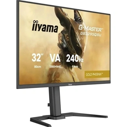 Iiyama G-Master GB3295QSU-B1 monitor - 31,5", QHD, VA, 1ms, 240Hz, FreeSync Premium, állíth. magasság, USB hub, fekete