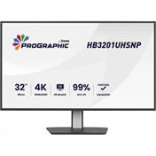 Iiyama ProGraphic HB3201UHSNP-B1 monitor - 31,5", UHD, IPS Black 2.0, 99% DCI-P3, áll. magasság, pivot, KVM, USB hub
