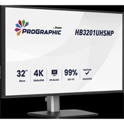 Iiyama ProGraphic HB3201UHSNP-B1 monitor - 31,5", UHD, IPS Black 2.0, 99% DCI-P3, áll. magasság, pivot, KVM, USB hub