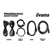 Iiyama ProGraphic HB3201UHSNP-B1 monitor - 31,5", UHD, IPS Black 2.0, 99% DCI-P3, áll. magasság, pivot, KVM, USB hub