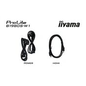 Iiyama ProLite B1980S-W1 monitor - 19" 1280x1024, TN, pivot, fehér