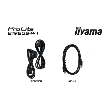 Iiyama ProLite B1980S-W1 monitor - 19" 1280x1024, TN, pivot, fehér