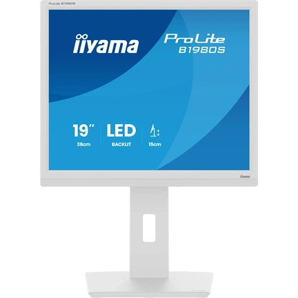 Iiyama ProLite B1980S-W1 monitor - 19" 1280x1024, TN, pivot, fehér