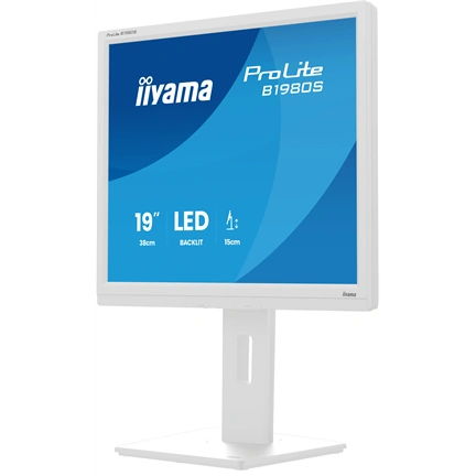 Iiyama ProLite B1980S-W1 monitor - 19" 1280x1024, TN, pivot, fehér