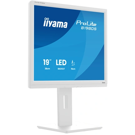 Iiyama ProLite B1980S-W1 monitor - 19" 1280x1024, TN, pivot, fehér
