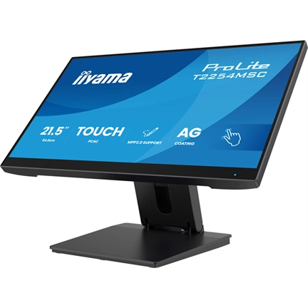 Iiyama ProLite T2254MSC-B2AG monitor - 21,5", PCAP+ 10 pontos érintőképernyős, MPP 2.0, FHD, IPS, 100Hz, USB hub, fekete
