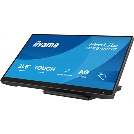 Iiyama ProLite T2254MSC-B2AG monitor - 21,5", PCAP+ 10 pontos érintőképernyős, MPP 2.0, FHD, IPS, 100Hz, USB hub, fekete