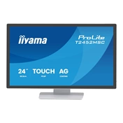 Iiyama ProLite T2452MSC-W1AG monitor - 24", PCAP+ 10 pontos érintőképernyős, FHD, IPS, 100Hz, USB hub, fehér