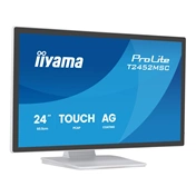 Iiyama ProLite T2452MSC-W1AG monitor - 24", PCAP+ 10 pontos érintőképernyős, FHD, IPS, 100Hz, USB hub, fehér