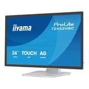 Iiyama ProLite T2452MSC-W1AG monitor - 24", PCAP+ 10 pontos érintőképernyős, FHD, IPS, 100Hz, USB hub, fehér