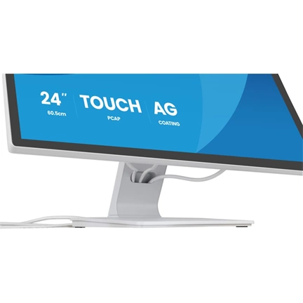 Iiyama ProLite T2452MSC-W1AG monitor - 24", PCAP+ 10 pontos érintőképernyős, FHD, IPS, 100Hz, USB hub, fehér