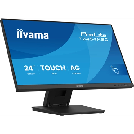 Iiyama ProLite T2454MSC-B3AG monitor - 24", InCell PCAP 10 pontos érintőképernyős, FHD, IPS, 83Hz, USB hub, fekete