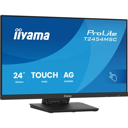Iiyama ProLite T2454MSC-B3AG monitor - 24", InCell PCAP 10 pontos érintőképernyős, FHD, IPS, 83Hz, USB hub, fekete