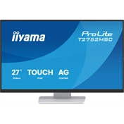 Iiyama ProLite T2752MSC-W1AG monitor - 27", PCAP+ 10 pontos érintőképernyős, FHD, IPS, 100Hz, USB hub, fehér