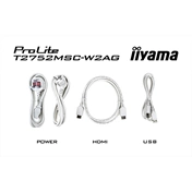 Iiyama ProLite T2752MSC-W1AG monitor - 27", PCAP+ 10 pontos érintőképernyős, FHD, IPS, 100Hz, USB hub, fehér