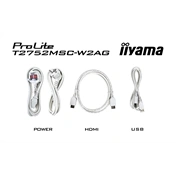 Iiyama ProLite T2752MSC-W1AG monitor - 27", PCAP+ 10 pontos érintőképernyős, FHD, IPS, 100Hz, USB hub, fehér