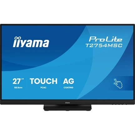 Iiyama ProLite T2754MSC-B2AG monitor - 27", InCell PCAP 10 pontos érintőképernyős, FHD, IPS, 83Hz, USB hub, fekete