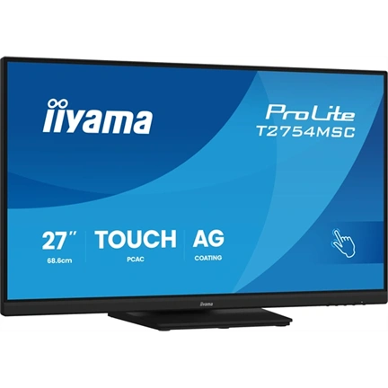Iiyama ProLite T2754MSC-B2AG monitor - 27", InCell PCAP 10 pontos érintőképernyős, FHD, IPS, 83Hz, USB hub, fekete