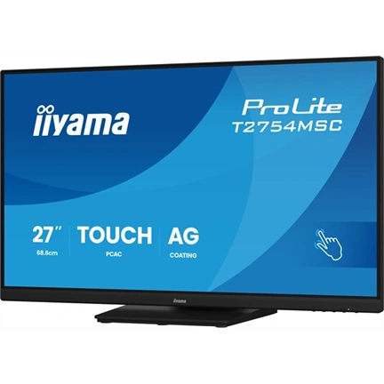 Iiyama ProLite T2754MSC-B2AG monitor - 27", InCell PCAP 10 pontos érintőképernyős, FHD, IPS, 83Hz, USB hub, fekete