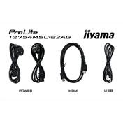 Iiyama ProLite T2754MSC-B2AG monitor - 27", InCell PCAP 10 pontos érintőképernyős, FHD, IPS, 83Hz, USB hub, fekete