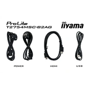 Iiyama ProLite T2754MSC-B2AG monitor - 27", InCell PCAP 10 pontos érintőképernyős, FHD, IPS, 83Hz, USB hub, fekete