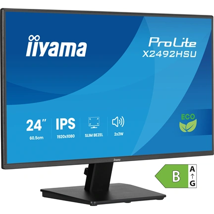 Iiyama ProLite X2492HSU-B1 monitor - 24", FHD, IPS, 120Hz, USB hub, fekete