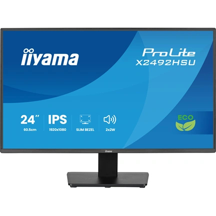 Iiyama ProLite X2492HSU-B1 monitor - 24", FHD, IPS, 120Hz, USB hub, fekete